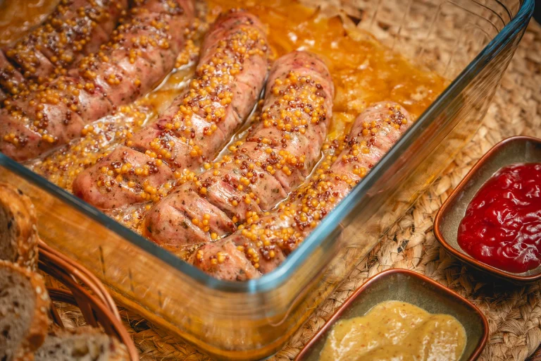 Kiełbasa pieczona w piwie