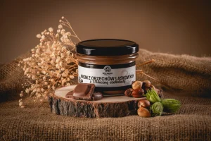 Krem z Orzechów Laskowych z Mleczną Czekoladą (180g)